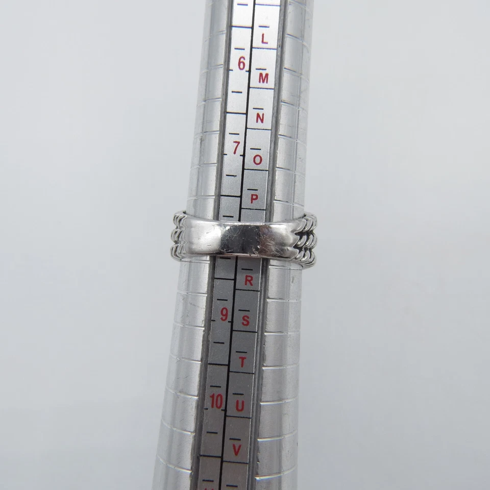 Anillo de cóctel de vidrio rojo rubí talla 8,25 tono plata audaz anillo llamativo * Foto 3 de 4