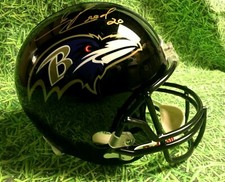 ED REED AUTOGRAPHED BALTIMORE RAVENS FS REP HELMET JSA READ