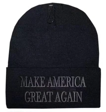 TRUMP MAKE AMERICA GREAT AGAIN Black Beanie cap Knitted Warm Winter Ski Hats Hat
