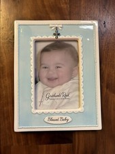 Grasslands Road  Blessed Baby" BLUE Ceramic Picture Frame