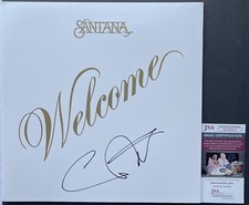 CARLOS SANTANA SIGNED WELCOME VINYL RECORD LP JSA COA