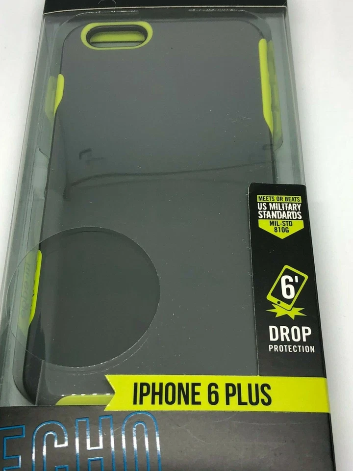 Funda híbrida serie M-Edge Echo para Apple iPhone 6s Plus/6 Plus (gris/verde neón) Foto 2 de 4