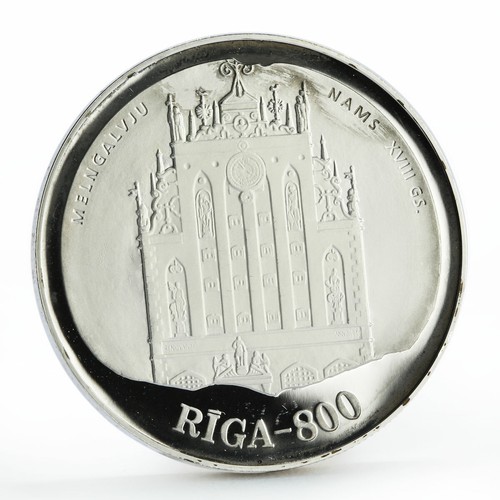 Latvia 10 latu 800th Years of Riga City 18th Century Views silver coin 1997 - Picture 6 of 6