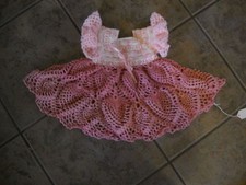 Beautiful NEW Hand-Crocheted Dress Baby Girl HI-336