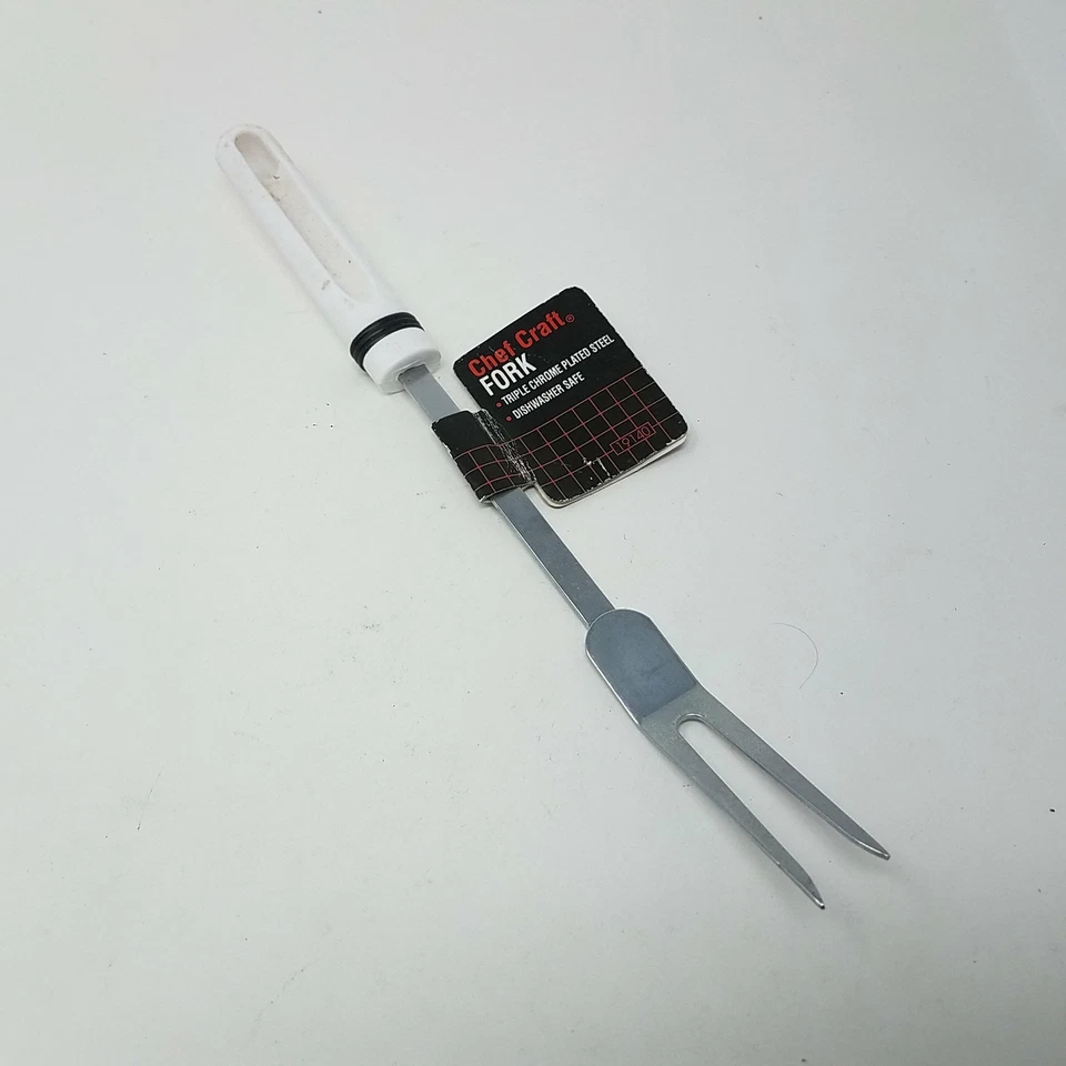 Chef Craft Triple Chrome Plated Steel Two Prong Serving Fork  085455191404  1914 - Image 3 of 4