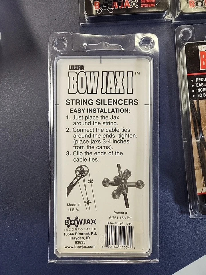 Bowjax - Ultrajax I String Dampeners Bow Silencers - Black - 4 PK - Image 2 of 3