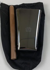 Hand Held Cowbell Chrome With Cowbell Pouch And Stick. Cencerro De Mano 🖐.
