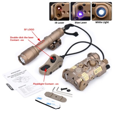 最安値！ 新品 Wadsn製 IR搭載 M-lock対応 ライトセット WADSN Metal NGAL Laser M600C Flashlight AXONun Pressure Switch Red