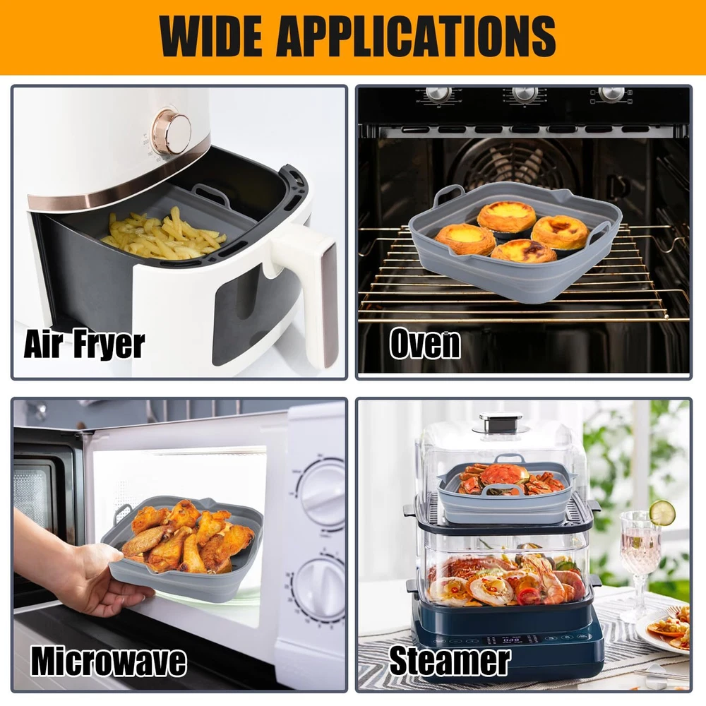 Air Fryer Silicone Liners | Silicone Air Fryer Liners | Silicone Pot Baking T...