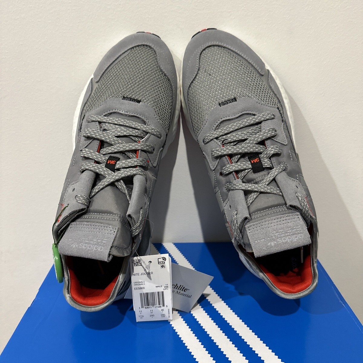 Size 11.5 - Adidas Nite Jogger 3M Grey Three | eBay