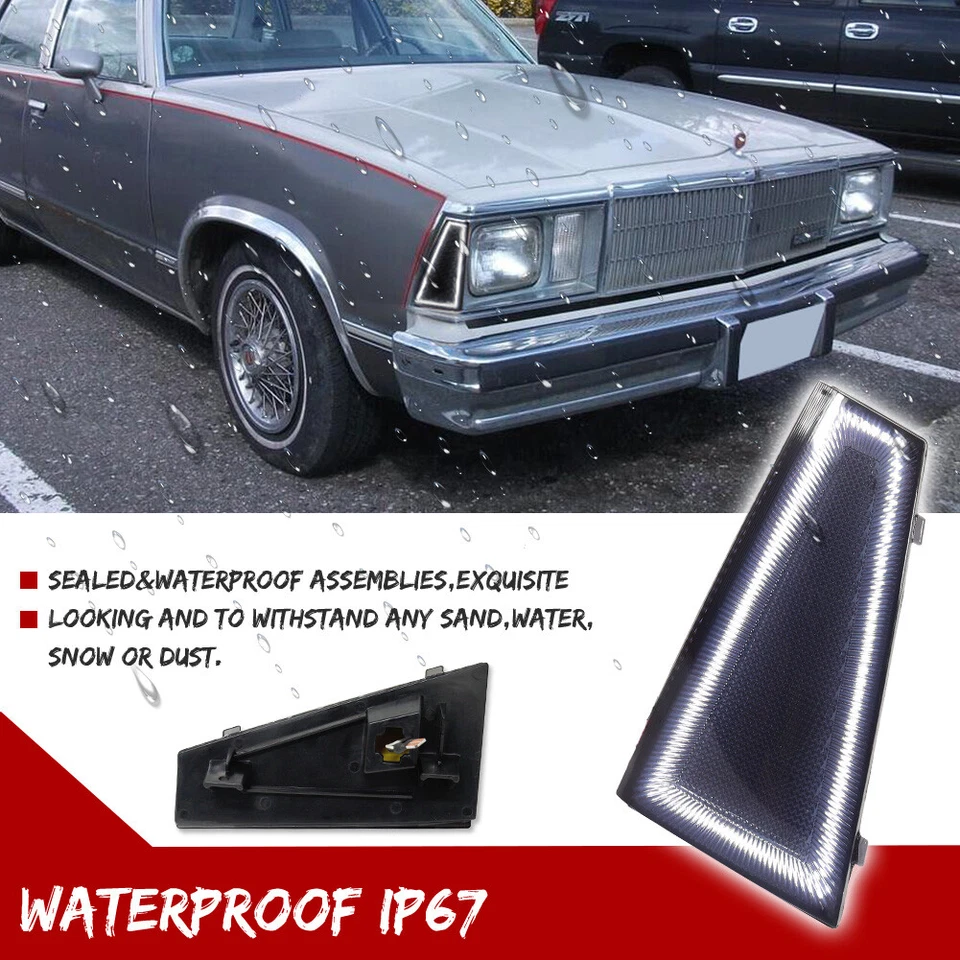 Luces de señalización laterales delanteras blancas humo para Chevrolet El Camino Malibu 80-81 Foto 4 de 4