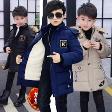 2025 New 4-14 Years Very Keep Warm Winter Boys Jacket Teenager Mid-Length