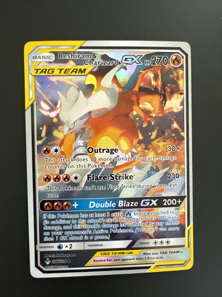 RARE Reshiram & Charizard GX Tag Team 217/214 | eBay RARE Reshiram & Charizard GX Tag Team 217/214 | eBay