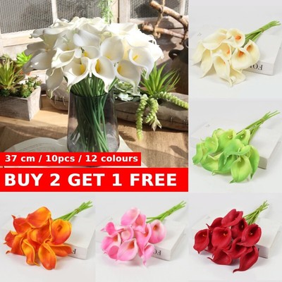 37cm Real Touch Calla Lily Artificial Flowers Wedding Bouquet Bridal Flowers