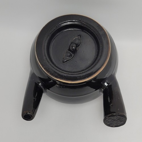 Teiera tradizionale cinese Kyusu Yokode gres pentola medicina grande vintage - Foto 4 di 13
