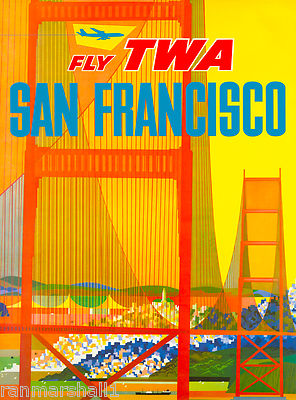 San Francisco California III Vintage United States Travel Advertisement Poster