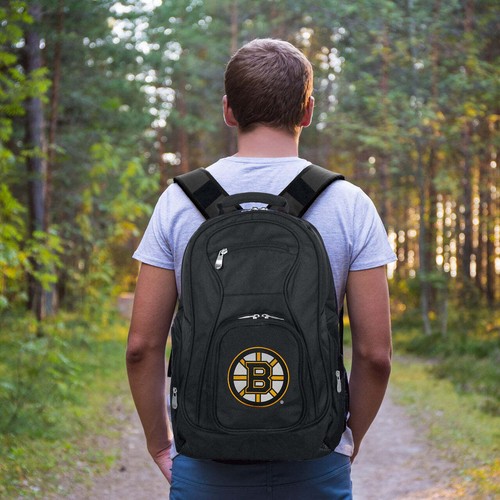 Boston Bruins Laptop Backpack Black - Picture 2 of 4