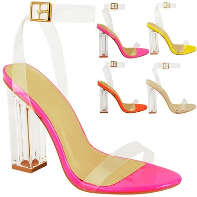 holographic block heels