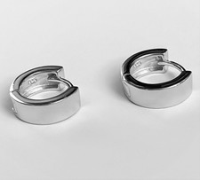 Creolen Scharniercreolen Ohrringe Kreolen Echt Silber 925 Ohrschmuck 1 Paar neu