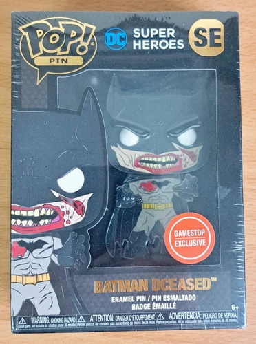 Funko Pop Pin Batman Deceased Gamestop Exclusive 2021 Enamel 3.5"