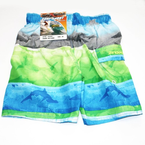 ZeroXposur Baby Boys Swim Trunks, UPF 50+ Quick Dry Size 4T Surf Short Deep Aqua