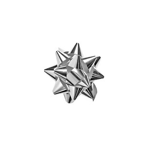 50 X Coccarde Colore Argento Piccole 3 Cm Per Feste Regali Di Natale Compleanno 