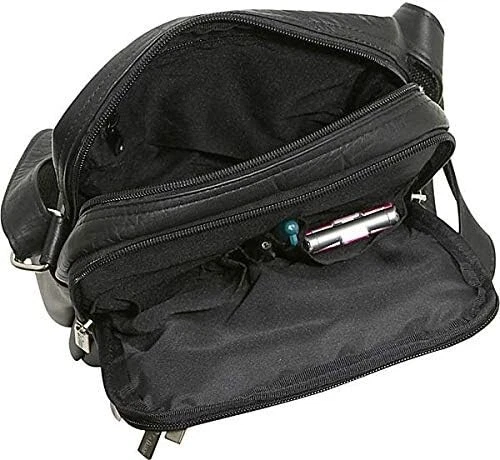 Bolsa masculina de couro Le Donne multibolsos 3 cores couro colombiano NOVA - Imagem 3 de 4