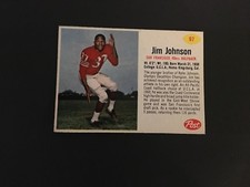 1962 POST CEREAL FOOTBALL SETBREAK #97 JIM JOHNSON S/P NM-MT++