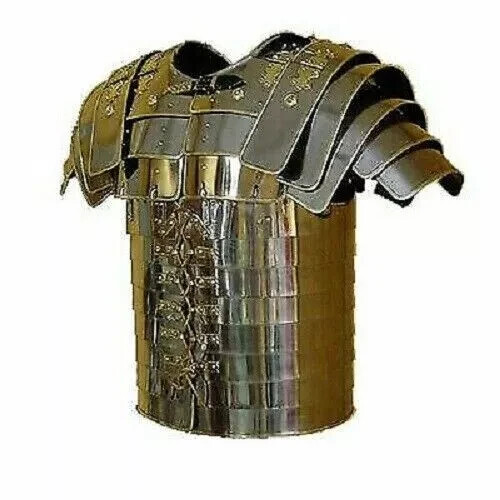 Roman Lorica Segmentata Armor Brass Trimmed Medieval Armor - Picture 9 of 13