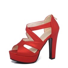 High Heels Chunky Heel Peep Toe Womens Platform Shoes Roman Style Sandals Pumps
