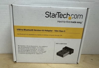 StarTech USBBT1EDR2 Mini USB Bluetooth 2.1 Adapter- Class 1 EDR Wireless Network