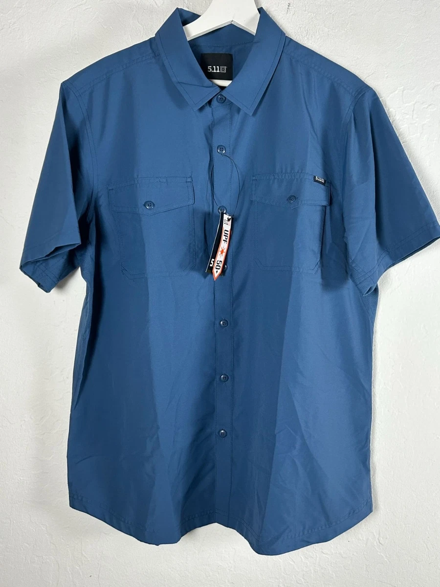 5.11 Tactical Polyester Short Sleeve Casual Button-Down Shirts for