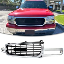 Grille Shell For 1999-2002 Sierra 1500 2500 Slt 2000-2006 Gmc Yukonxl Chrome