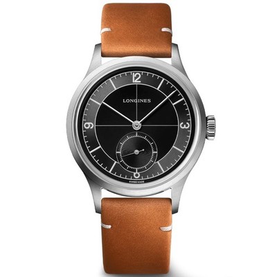 New Longines Heritage Classic Sector Dial Brown Strap Men's Watch L28284532