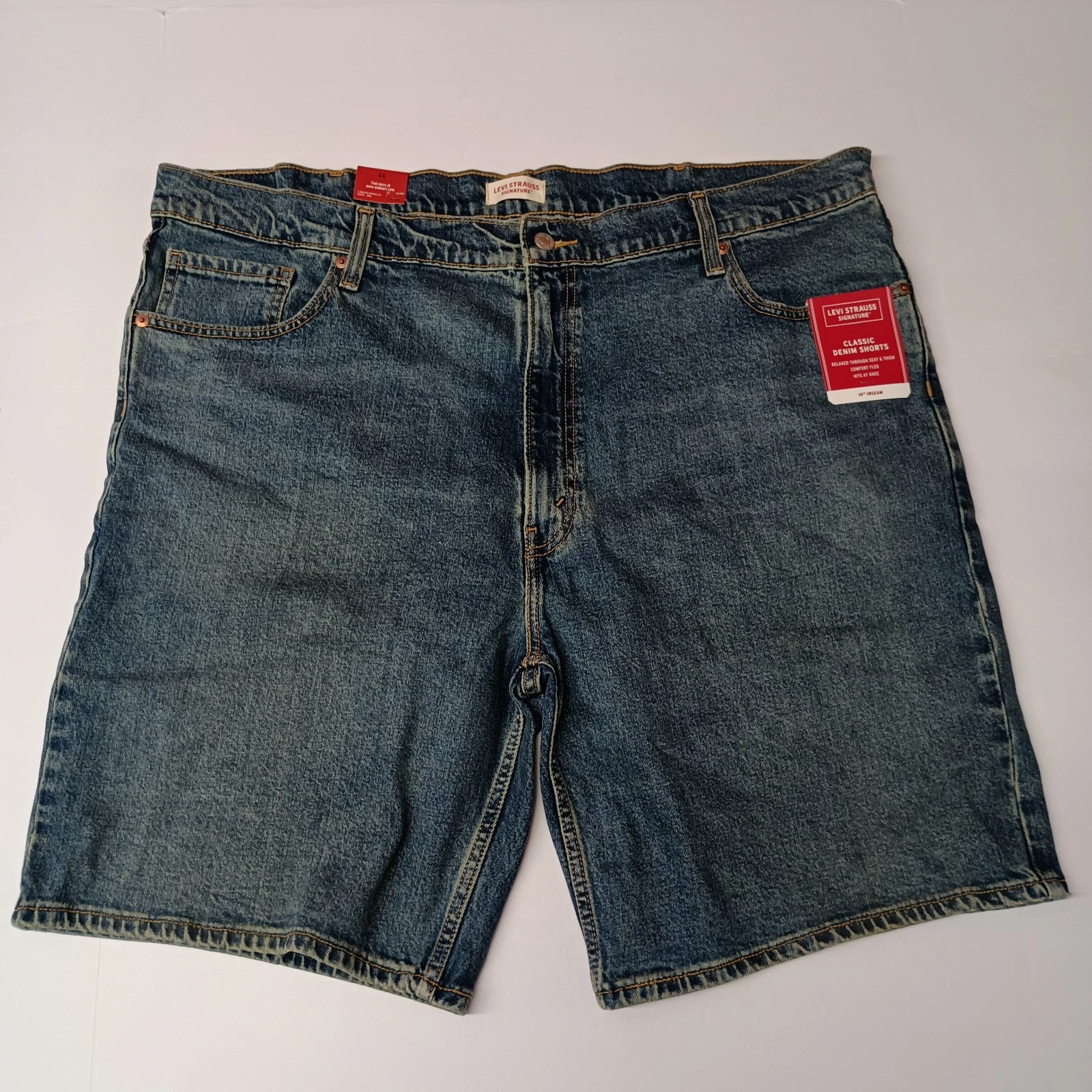 Levi Strauss Signature Shorts Men's 44 Blue Classic Comfort Flex Denim Modern