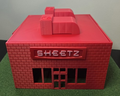 #ad O Scale 160th Sheetz gas station building kit EASY BUILD FREE SHIPPING $45.00