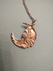 Art Nouveau Original Pendant Gibson Girl/ 1920s Sterling Silver Chain 18 In Long — photo 4