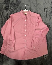 L.L.Bean Wrinkle Resistant Womens 2X Pink Lon...