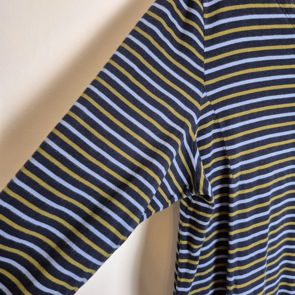 Seasalt 20 Navy Striped Clear Light Jersey Drape Dress Tunic Lagenlook - Image 4 of 4