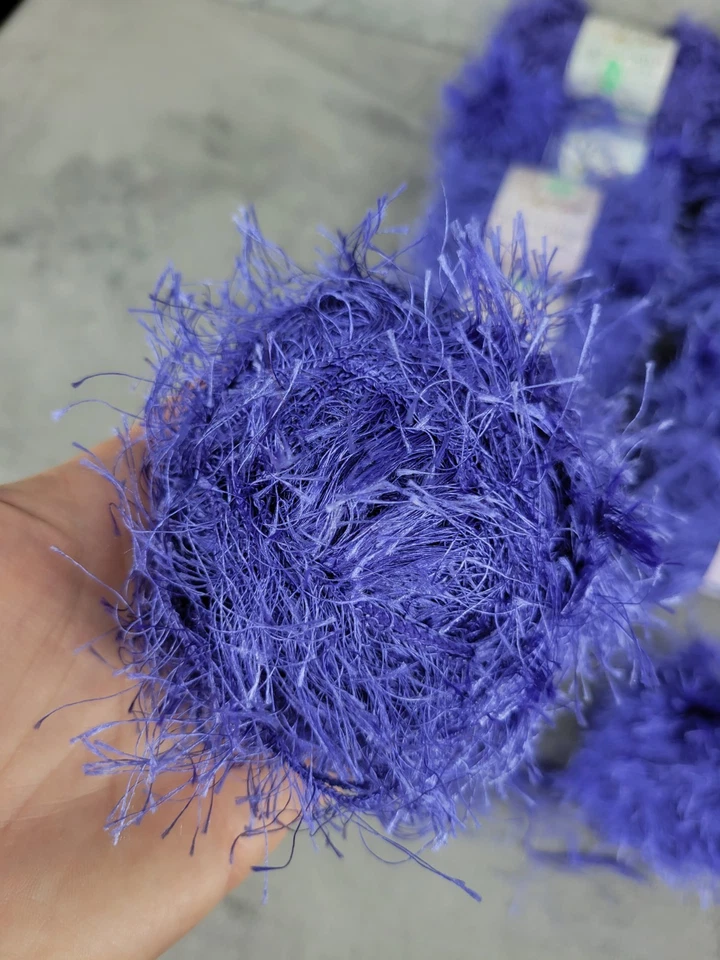 Lot of 10 Yarn Bee Wisteria Wild Child Eyelash Yarn Knitting 1.8 lbs - Image 3 of 4