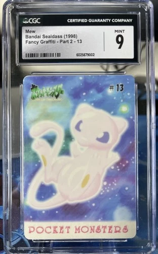 Pokemon Japanese Bandai Sealdass FANCY GRAFFITI Part 2 Mew #13 CGC 9 MINT