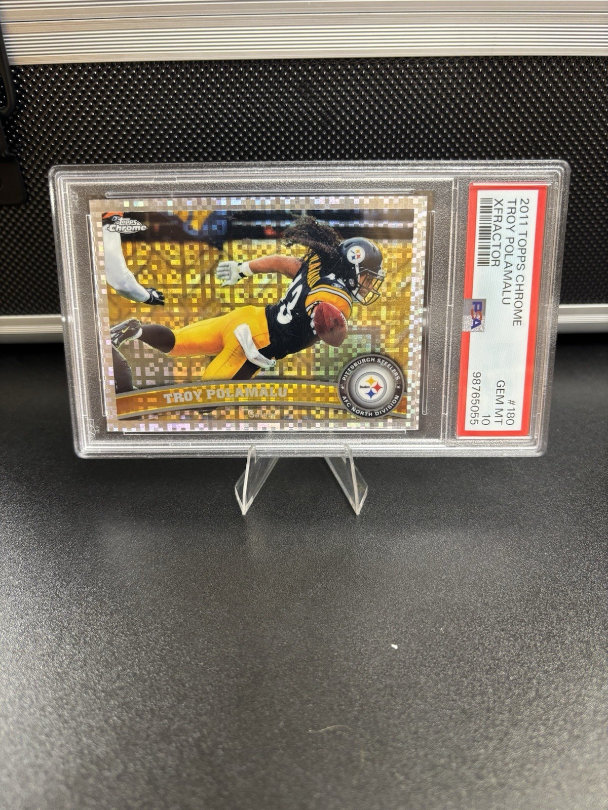 2011 Topps Chrome - Troy Polamalu #180 X-Fractor PSA 10 Steelers HOF