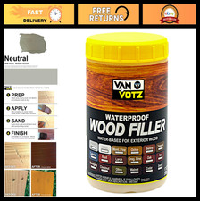 Waterproof Exterior Wood Filler - Half-Pint, Paintable  Stainable, Strong Adhes