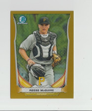 REECE MCGUIRE 2013 BOWMAN CHROME BASEBALL PROSPECT GOLD REFRACTOR #D/50 PIRATES
