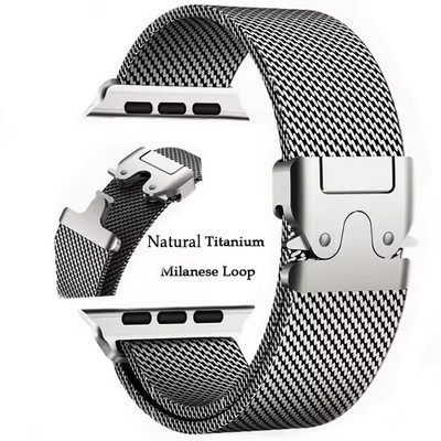 Milanese Loop Titanium  For Apple Watch Band Strap Ultra 3/2/1 49mm 46mm  