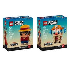 40799 40800 Monkey D Luffy & Buggy il Clown (LEGO BrickHeadz pezzo unico) NUOVO
