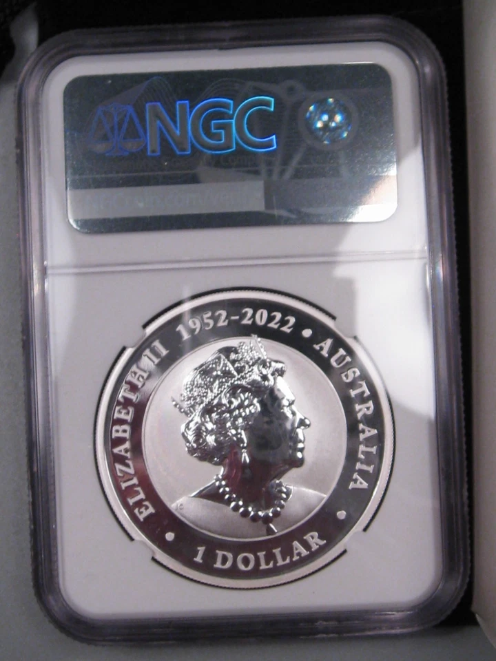 2023-p de Plata Kookaburra Coloridas Dollar. Australia. NGC MS70 Er W/ Caja #27 - Imagen 3 de 4