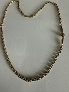 Lovely Unusual VictorIan 9ct Rose Gold Linked Necklace Circa 1880 7.5 GRAMMES