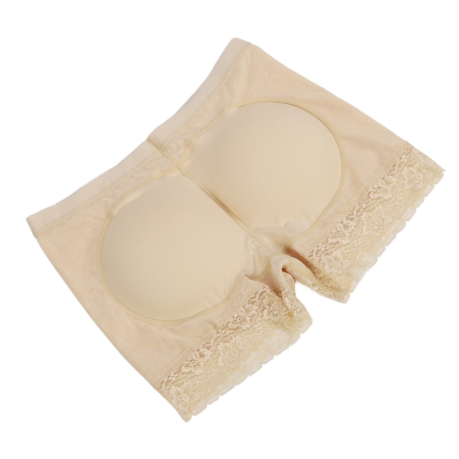 Hip Lifting Underpants Lace Trim Elastic Breathable Khaki Butt Lifter Pantie HEN