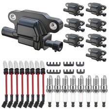 UF413 Square Ignition Coils Pack/Spark Plug Wires/Double Iridium Spark Plugs ...